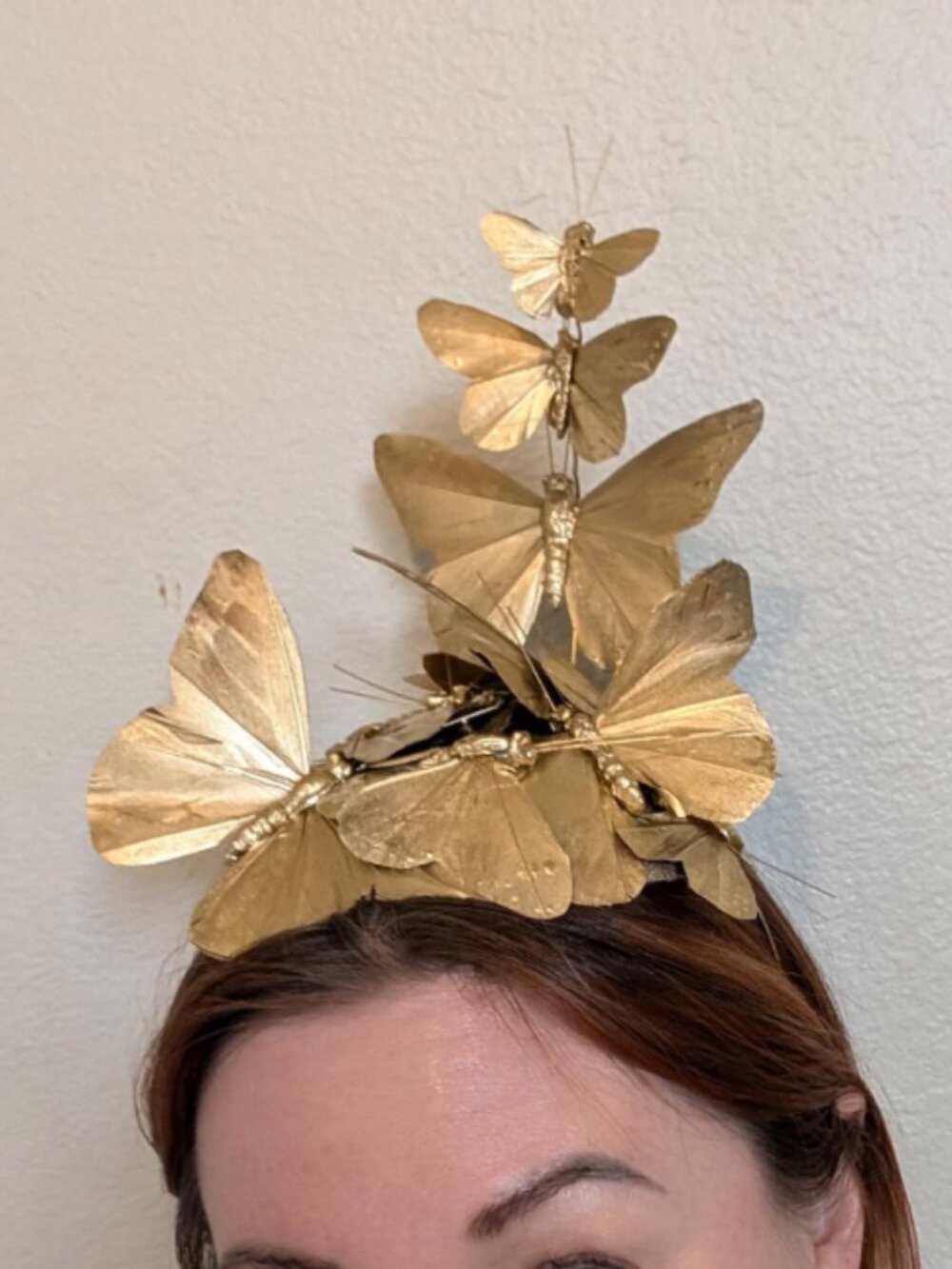 NWT Gold Butterfly Facinator Headband
